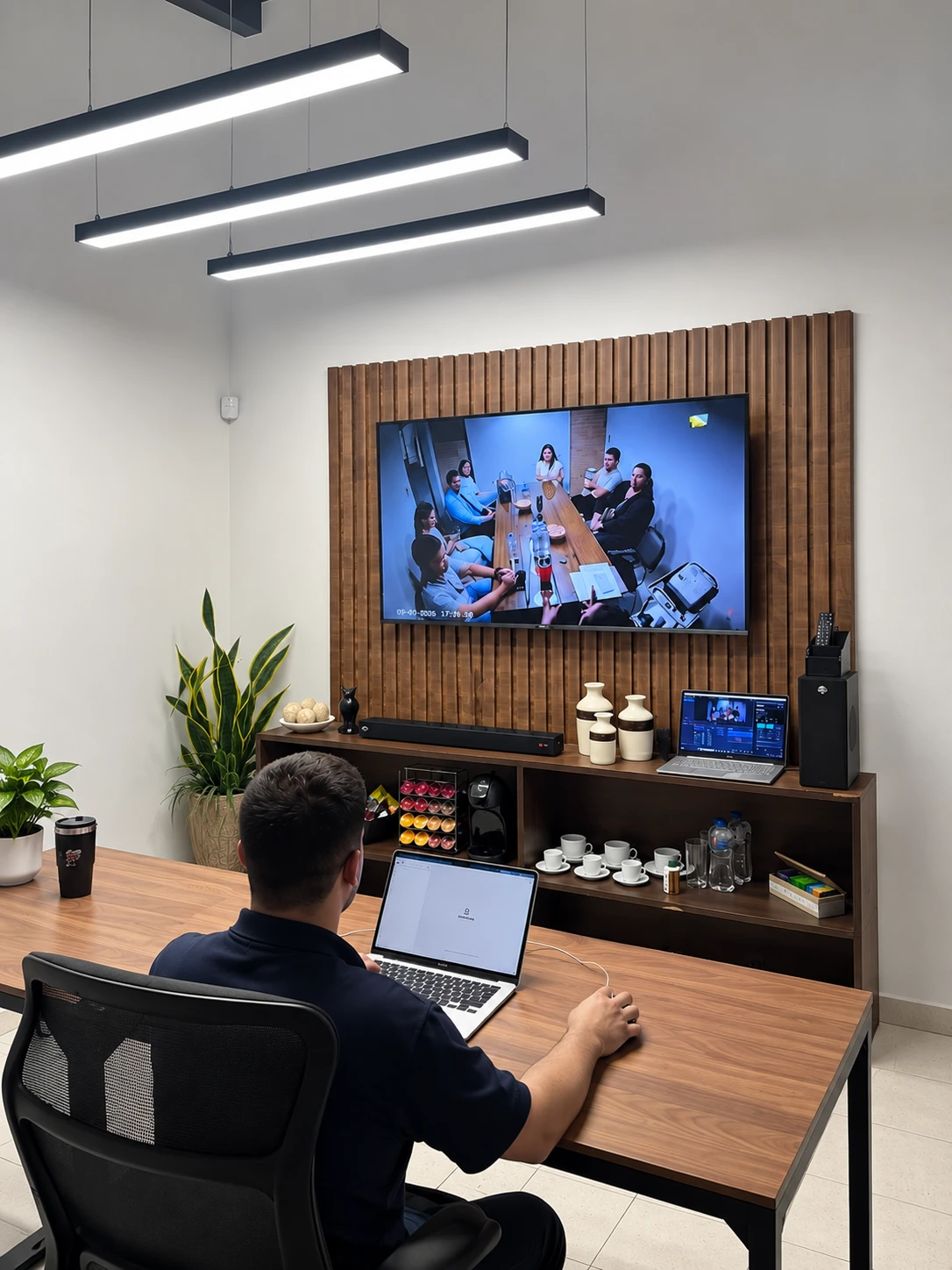 Sala de transmisión de Matiz Research: la pantalla muestra una sesión de focus group en curso